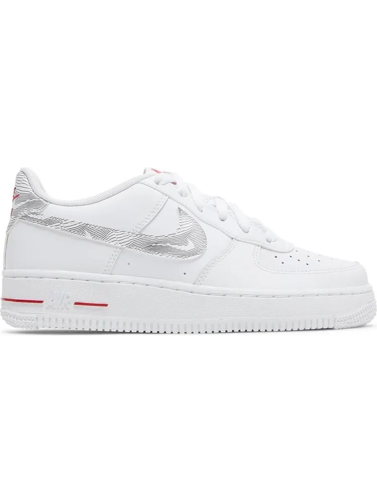 Кроссовки Nike Air Force 1 Low GS 'White University Red' — изображение 1 из 8, белый