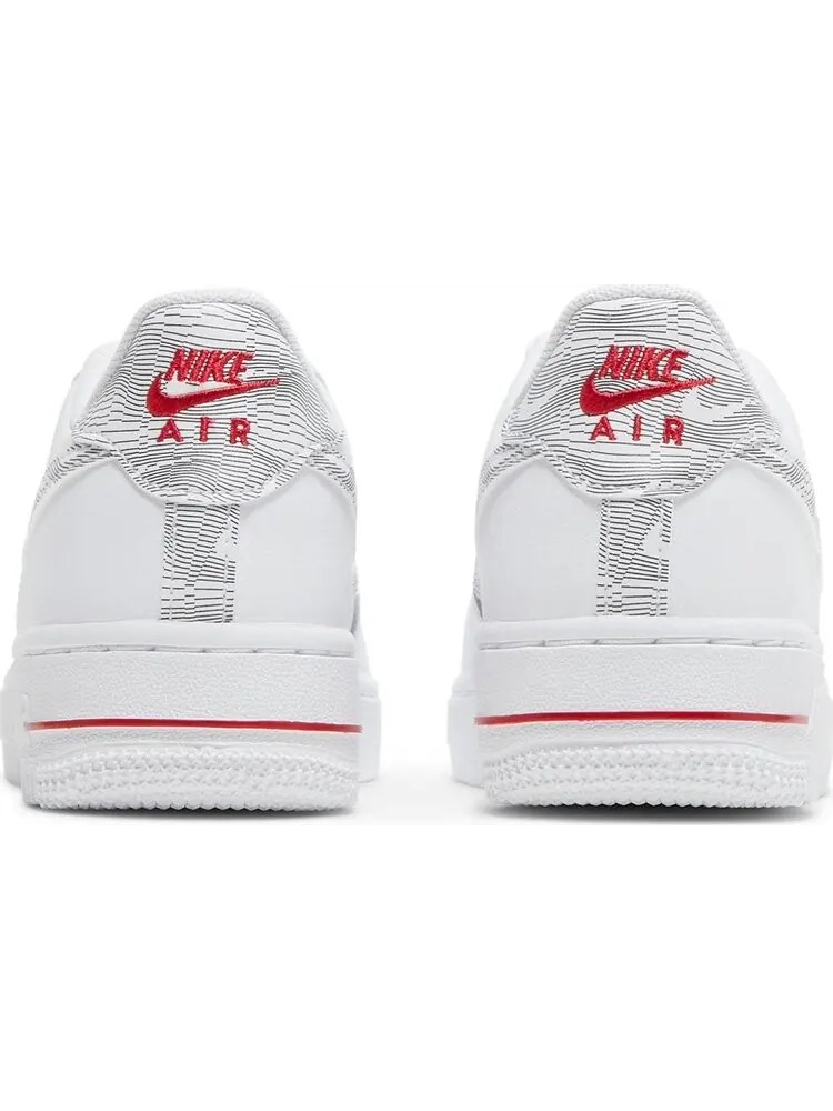 Кроссовки Nike Air Force 1 Low GS 'White University Red' — изображение 6 из 8, белый