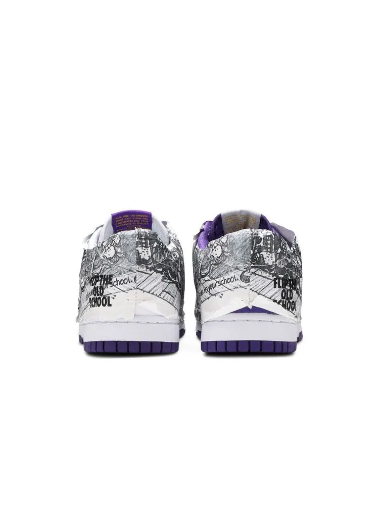 Кроссовки Nike Wmns Dunk Low 'Flip The Old School' — изображение 7 из 9, белый/фиолетовый//черный