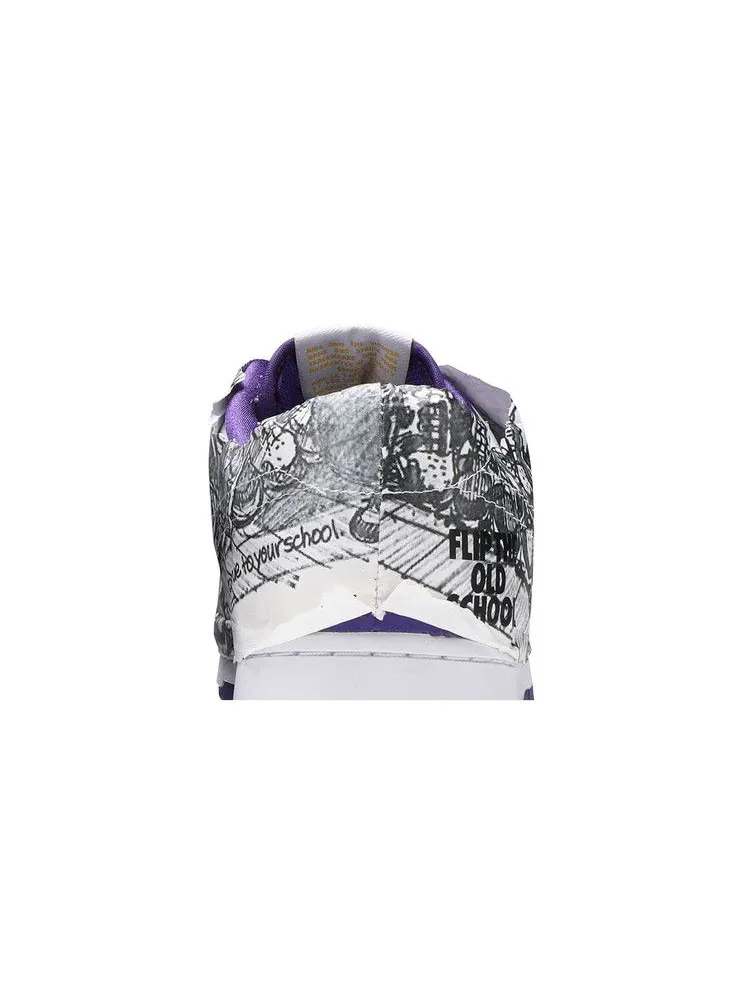 Кроссовки Nike Wmns Dunk Low 'Flip The Old School' — изображение 8 из 9, белый/фиолетовый//черный
