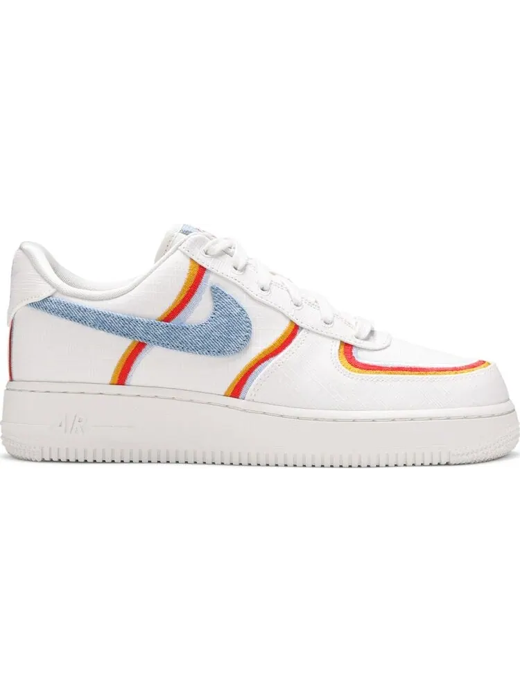 Кроссовки Nike Wmns Air Force 1 Low 'Sail Denim Swoosh' — изображение 1 из 8, бежевый
