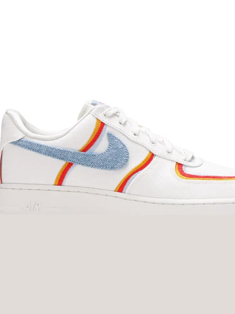 Кроссовки Nike Wmns Air Force 1 Low 'Sail Denim Swoosh' — изображение 2 из 8, бежевый