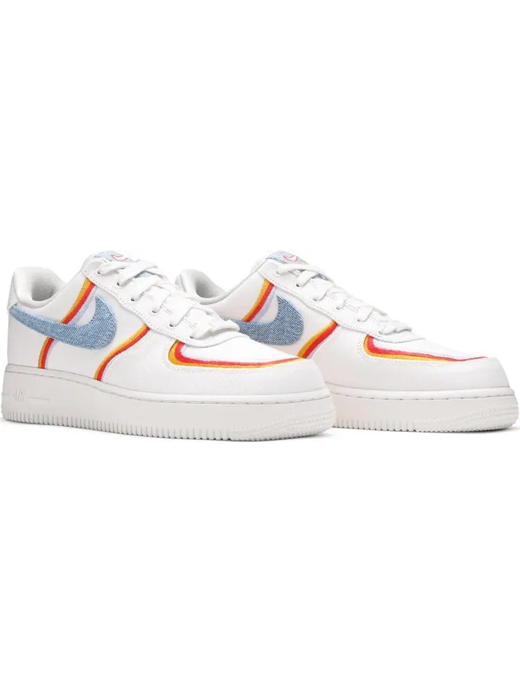 Кроссовки Nike Wmns Air Force 1 Low 'Sail Denim Swoosh' — изображение 8 из 8, бежевый