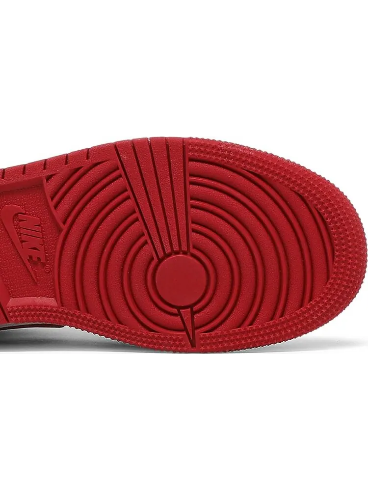 Кроссовки Air Jordan 1 Mid GS Black Gym Red — изображение 5 из 8, белый