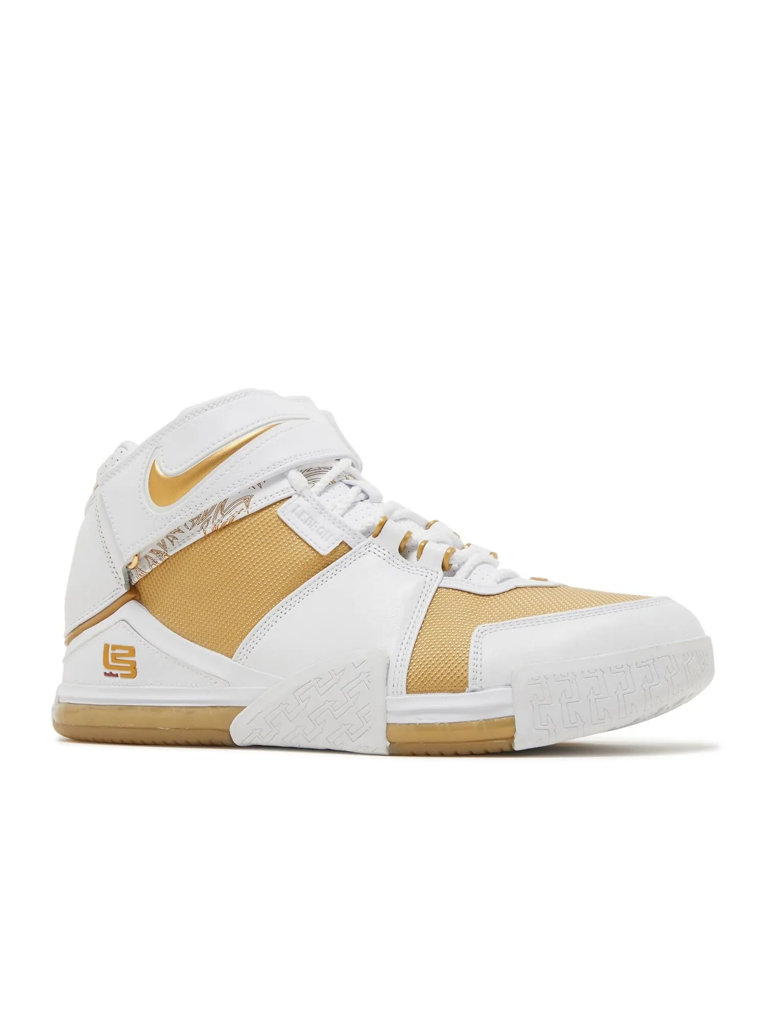 Кроссовки Nike Zoom Lebron 2 Retro 'Maccabi' 2022 — изображение 2 из 4, белый