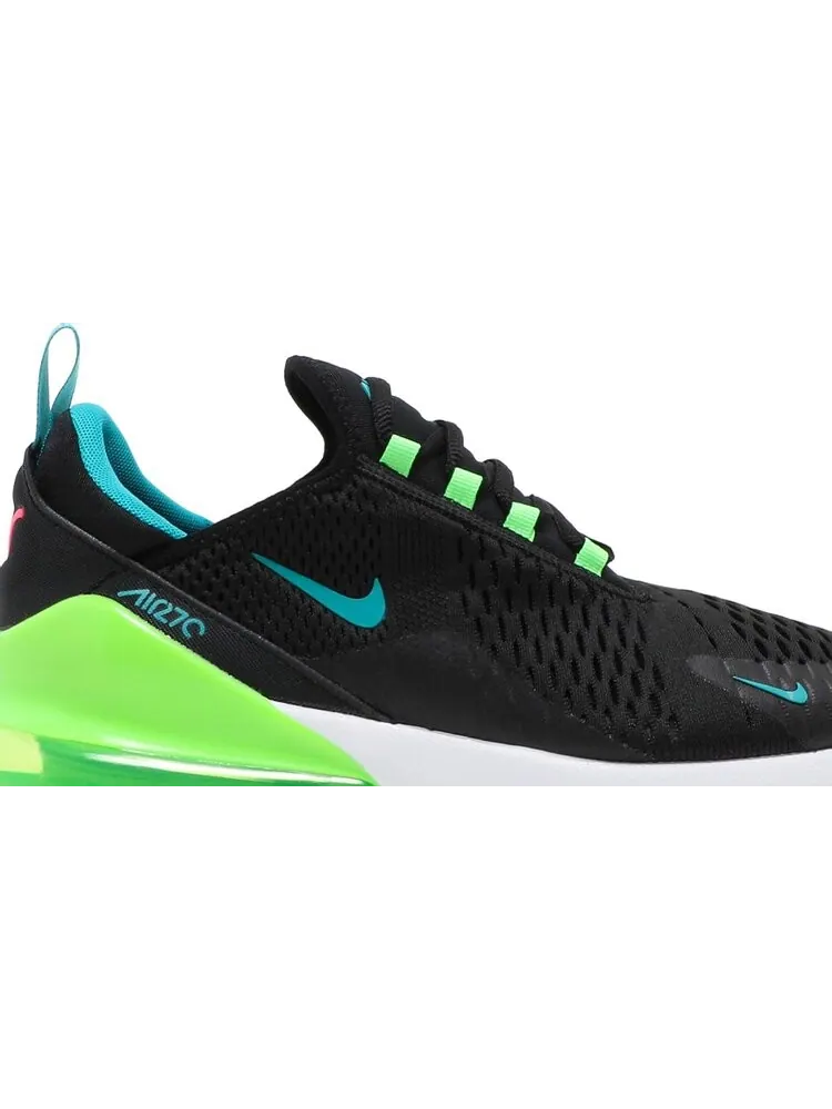 Кроссовки Nike Air Max 270 'Black Green Strike' — изображение 2 из 8, черный