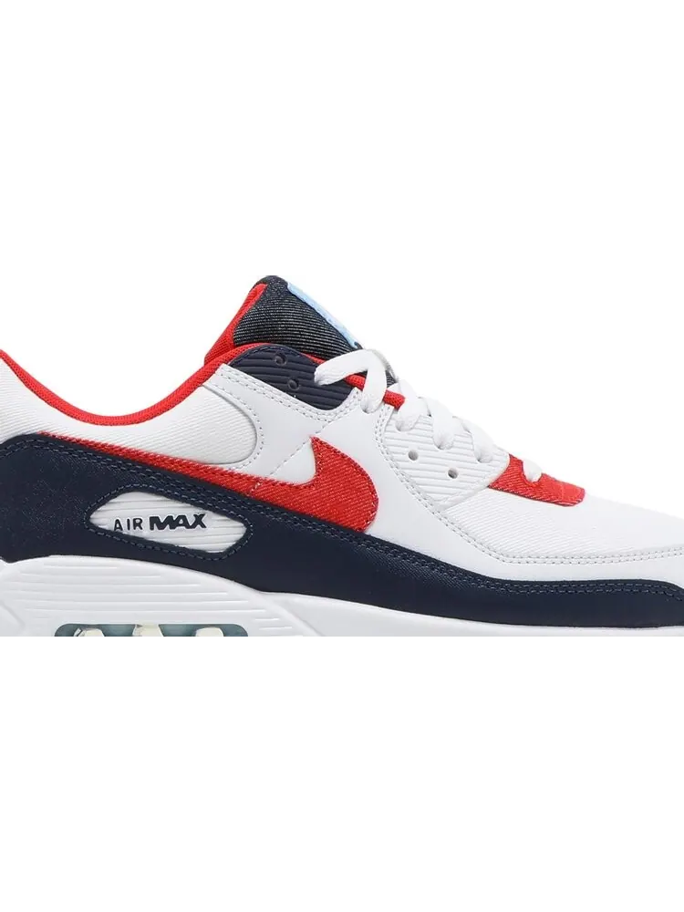 Кроссовки Nike Air Max 90 'USA Denim' — изображение 2 из 8, белый