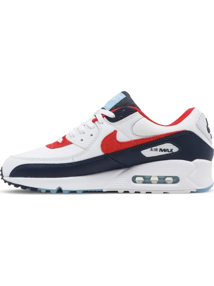 Кроссовки Nike Air Max 90 'USA Denim' — изображение 3 из 8, белый