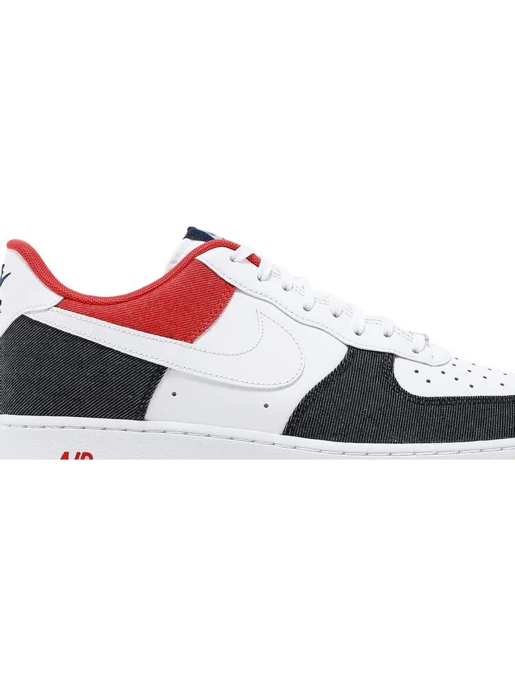 Кроссовки Nike Air Force 1 '07 LX 'White Red Denim' — изображение 2 из 8, белый