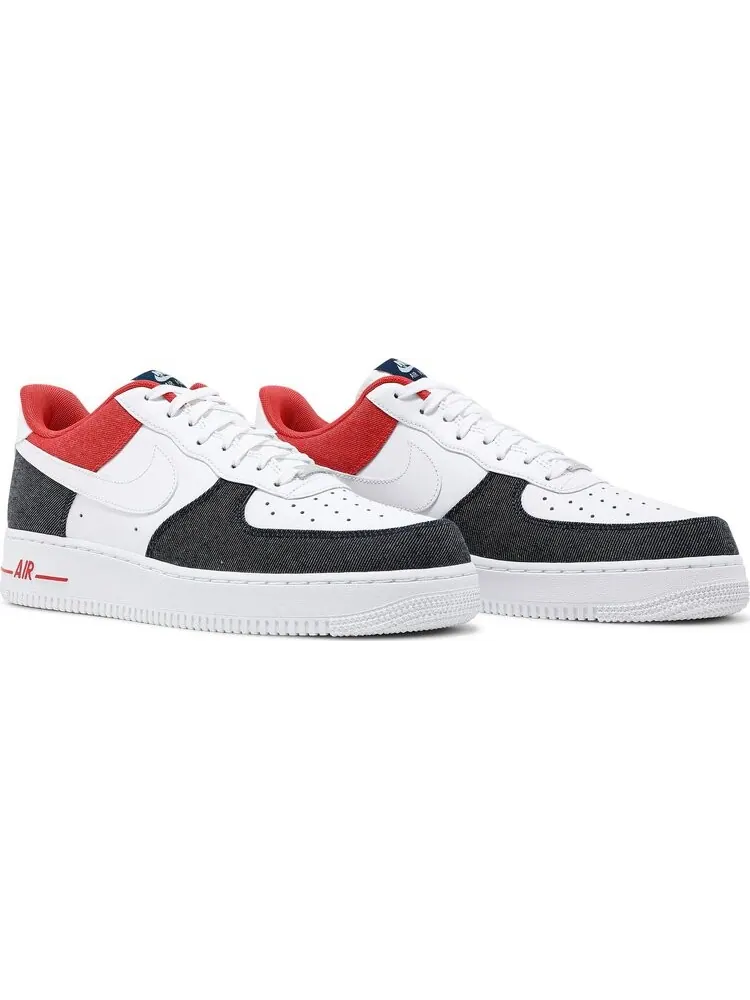 Кроссовки Nike Air Force 1 '07 LX 'White Red Denim' — изображение 8 из 8, белый