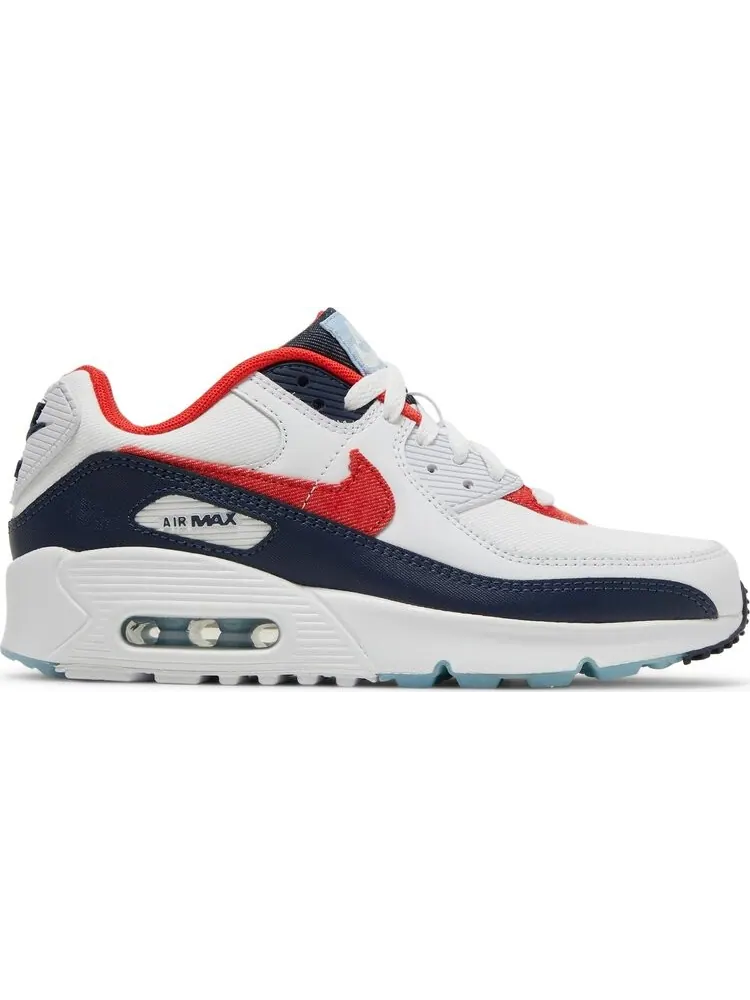 Кроссовки Nike Air Max 90 GS 'USA Denim' — изображение 1 из 8, белый