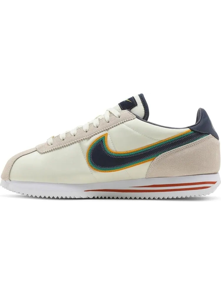 Кроссовки Nike Cortez Basic Premium 'Coconut Milk Thunder Blue' — изображение 3 из 8, бежевый