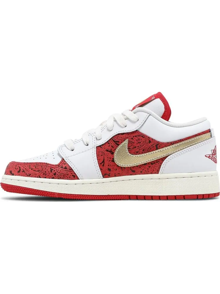 Кроссовки Air Jordan 1 Low SE GS Spades — изображение 3 из 8, белый