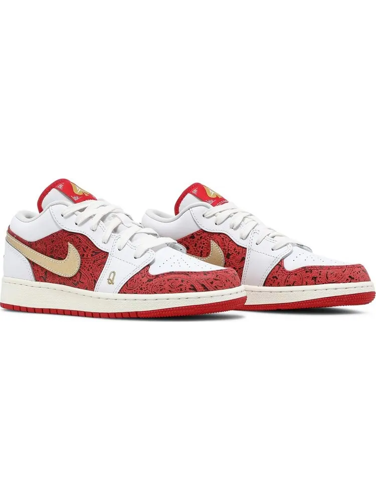 Кроссовки Air Jordan 1 Low SE GS Spades — изображение 8 из 8, белый