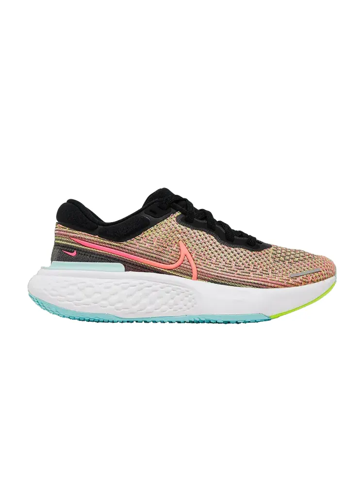 Кроссовки Nike Wmns ZoomX Invincible Run Flyknit 'Volt Bright Mango' — изображение 1 из 9, черный/светлый/яркий