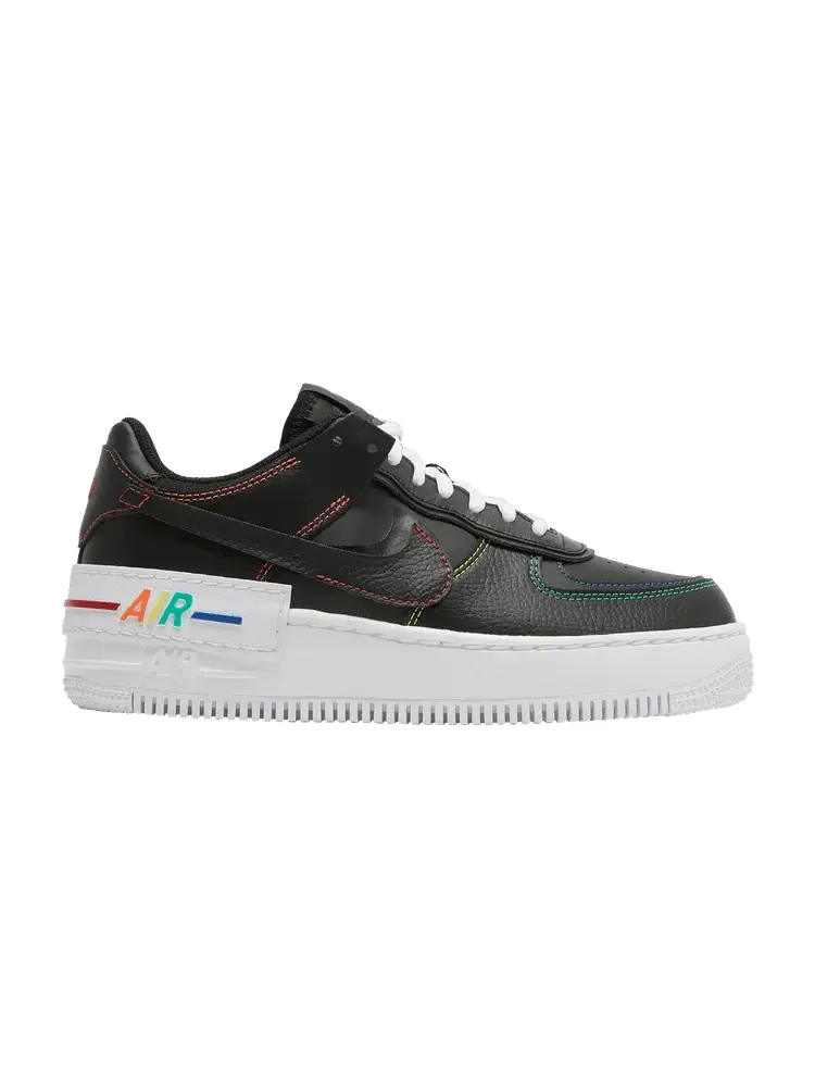 Кроссовки Nike Wmns Air Force 1 Shadow 'Multi Stitch' — изображение 1 из 9, черный/желтый