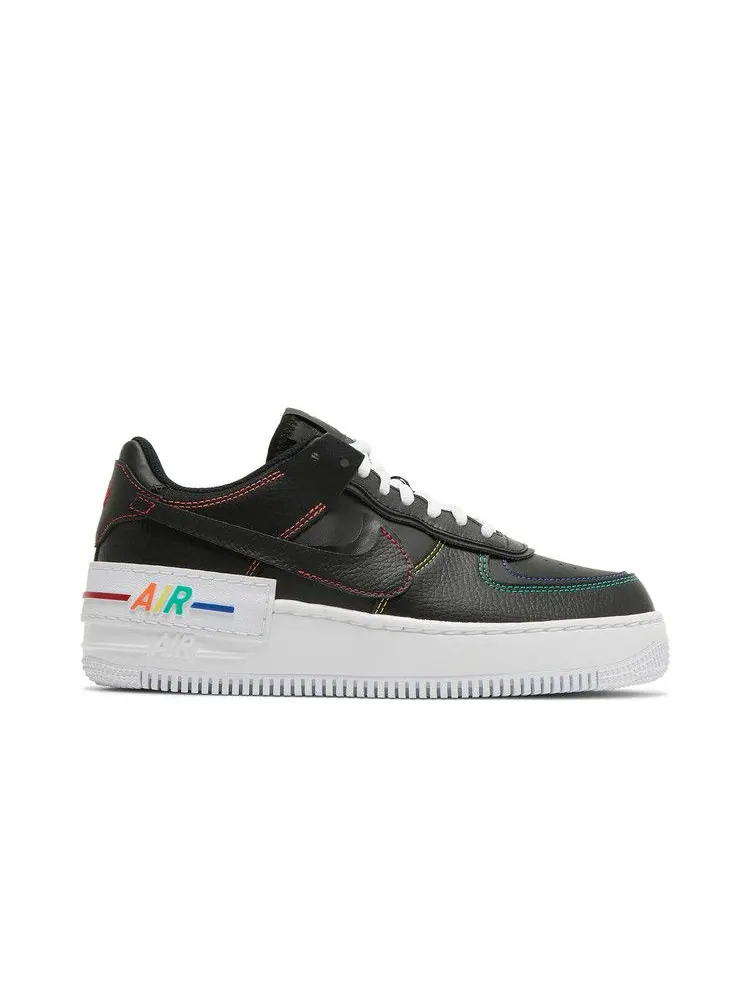 Кроссовки Nike Wmns Air Force 1 Shadow 'Multi Stitch' — изображение 2 из 9, черный/желтый