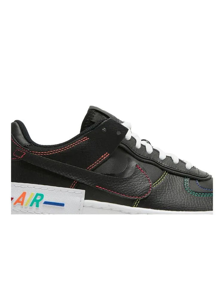 Кроссовки Nike Wmns Air Force 1 Shadow 'Multi Stitch' — изображение 3 из 9, черный/желтый