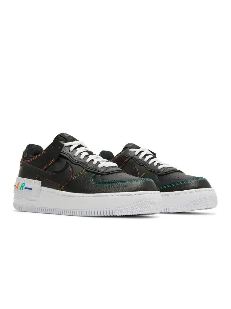 Кроссовки Nike Wmns Air Force 1 Shadow 'Multi Stitch' — изображение 9 из 9, черный/желтый