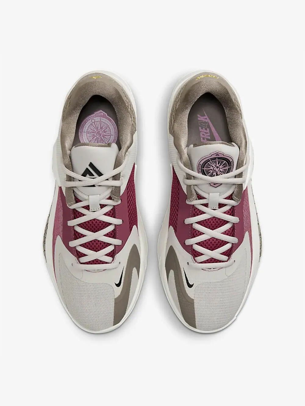 Баскетбольные кроссовки Nike Zoom Freak 4 "Kolossaio" — изображение 2 из 5, бежевый
