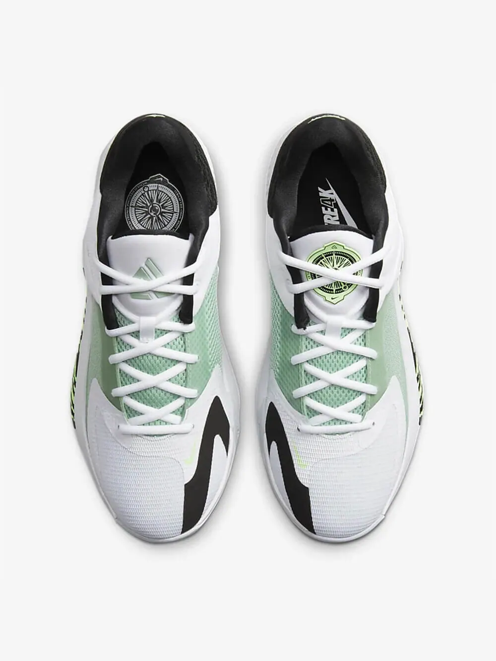 Баскетбольные кроссовки Nike Zoom Freak 4 "Greek Coastline" — изображение 2 из 6, зеленый/белый