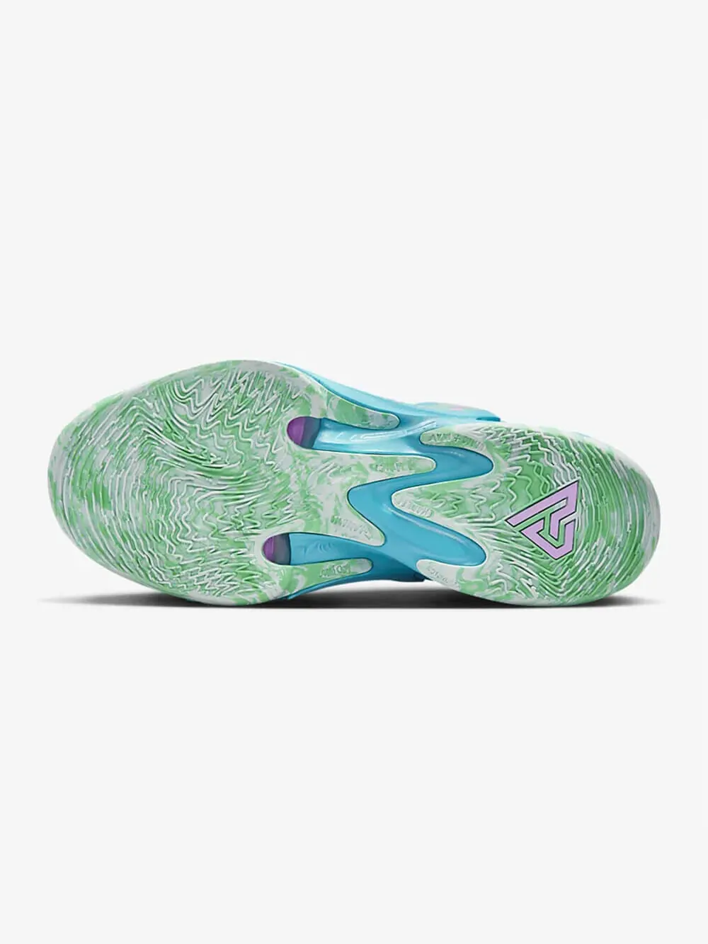 Баскетбольные кроссовки Nike Zoom Freak 4 "Birthstone" — изображение 4 из 5, голубой/зеленый