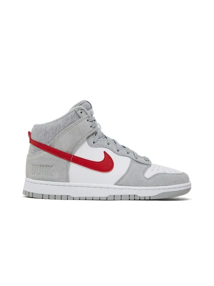 Кроссовки Nike Dunk High SE — изображение 1 из 8, светлый серый красный