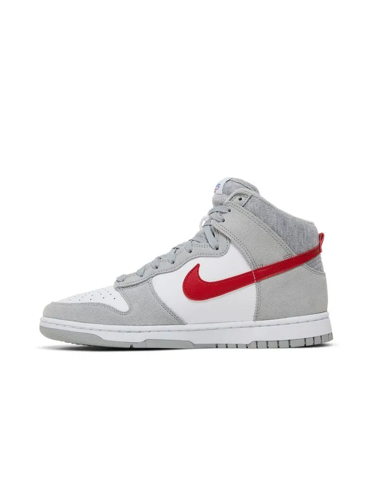 Кроссовки Nike Dunk High SE — изображение 3 из 8, светлый серый красный