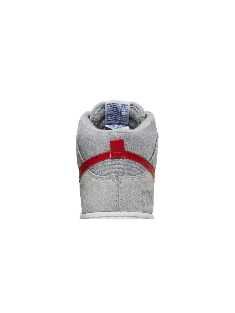 Кроссовки Nike Dunk High SE — изображение 7 из 8, светлый серый красный