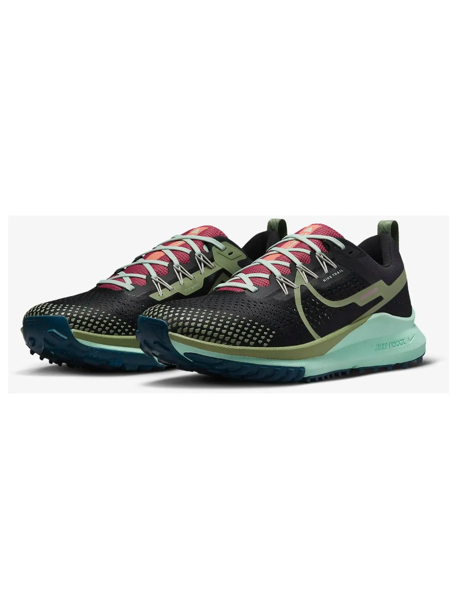 Кроссовки Nike React Pegasus Trail 4 — изображение 2 из 7, черный/зеленый