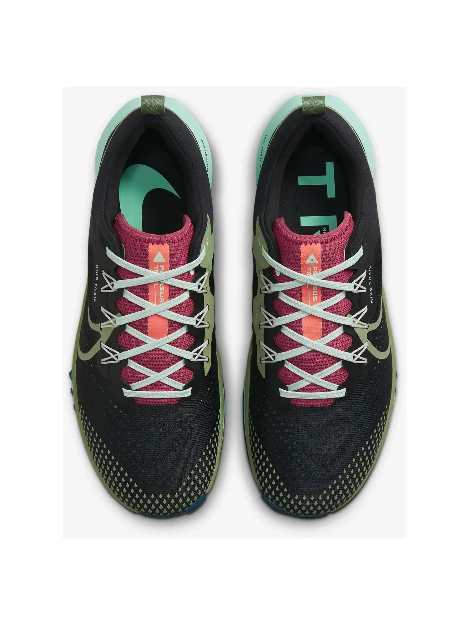 Кроссовки Nike React Pegasus Trail 4 — изображение 3 из 7, черный/зеленый