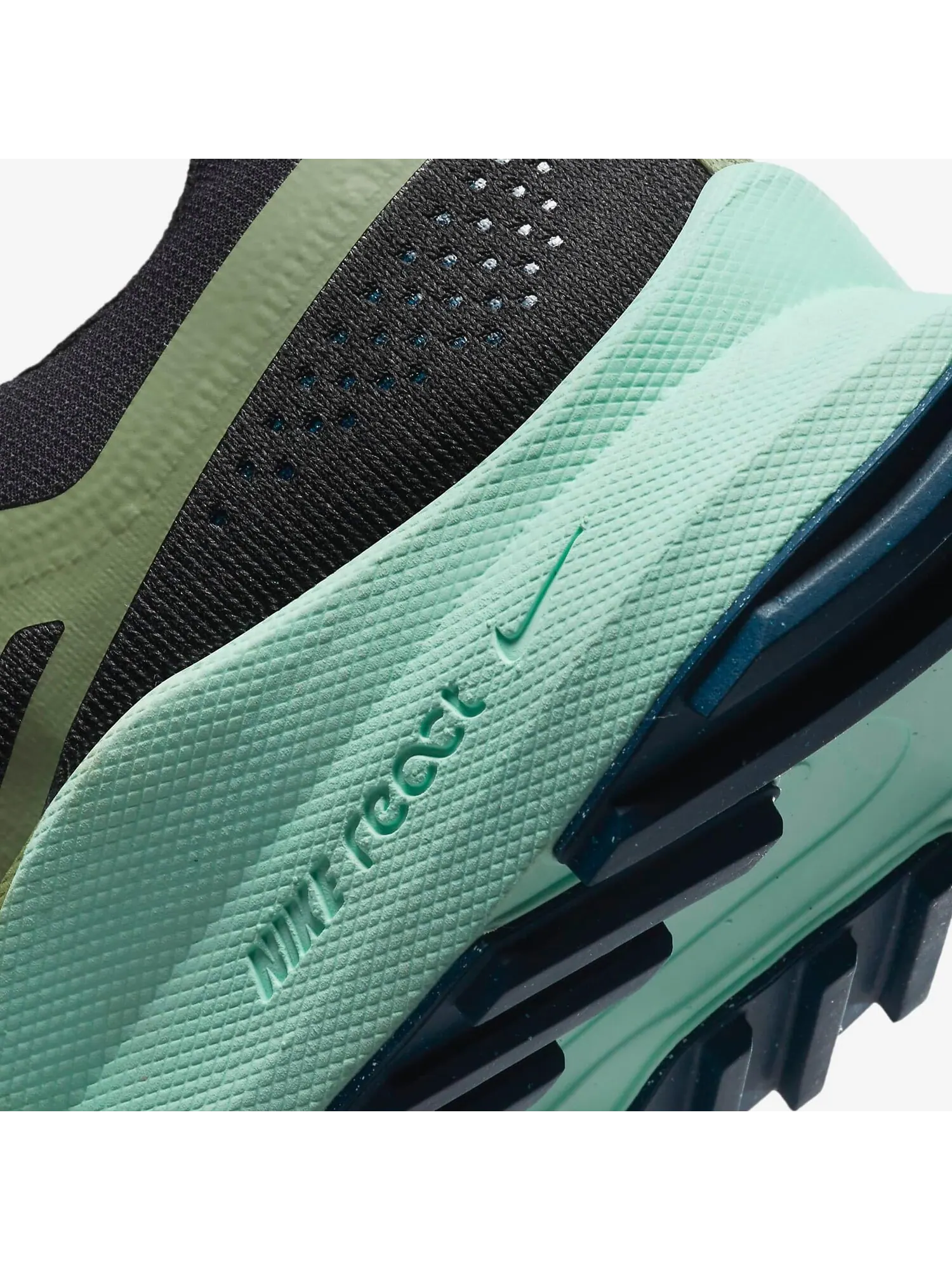 Кроссовки Nike React Pegasus Trail 4 — изображение 7 из 7, черный/зеленый