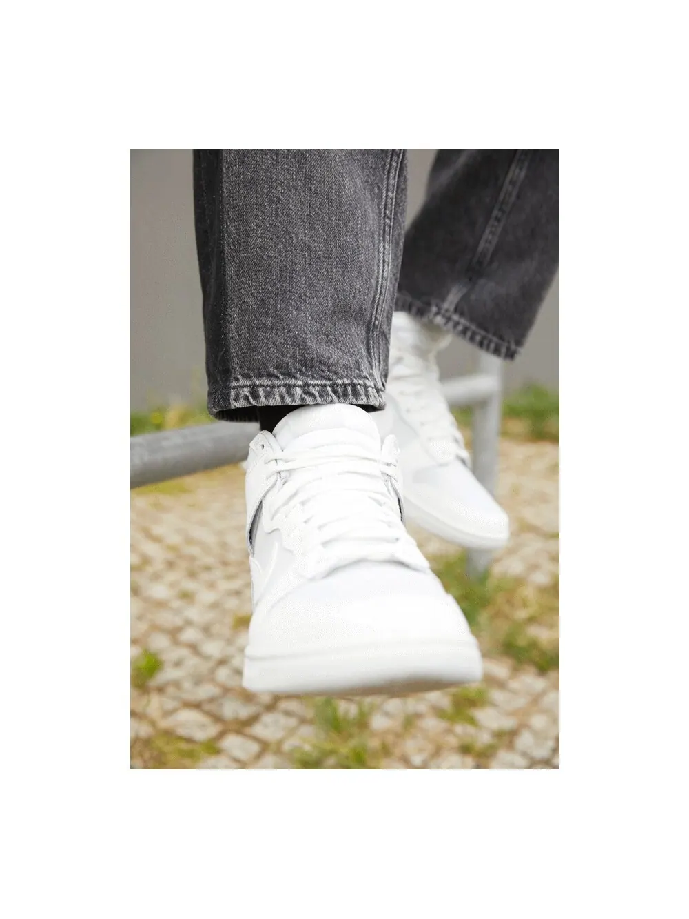Кроссовки Nike Sportswear Dunk Hi Retro — изображение 7 из 8, белый/голубой