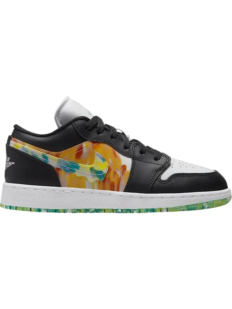Кроссовки Air Jordan 1 Low SE GS Drip — изображение 1 из 1, черный