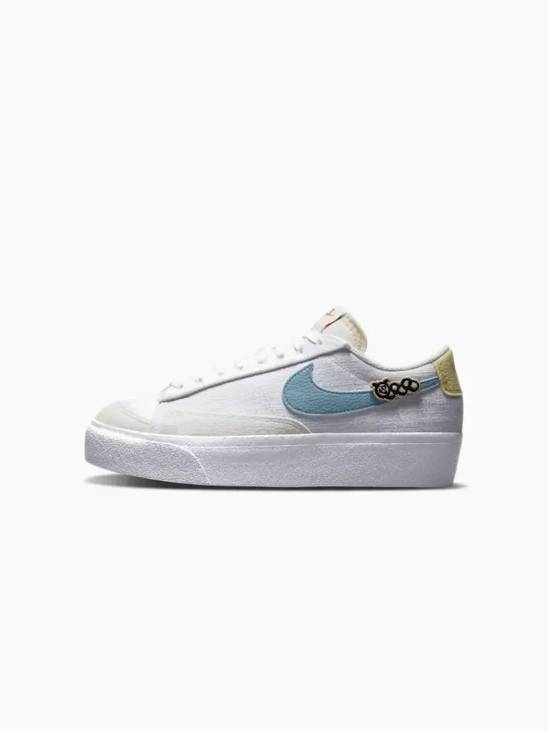 Кеды Nike Blazer Low Platform Next Nature — изображение 1 из 5, белый/голубой