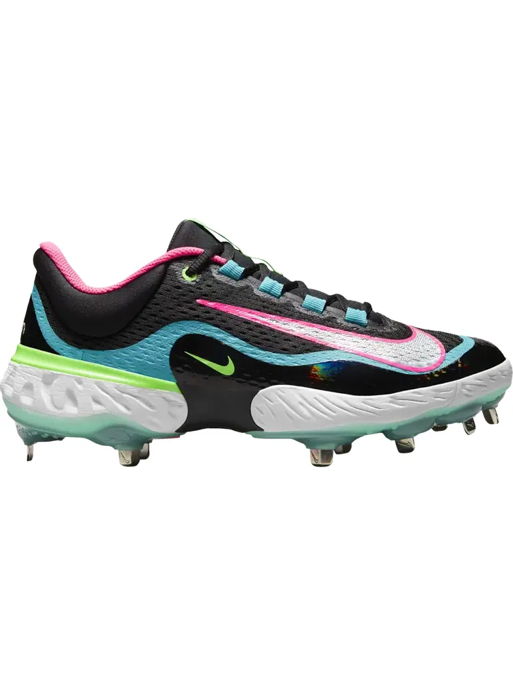 Кроссовки Alpha Huarache Elite 4 Low 'Black Teal Pink' — изображение 1 из 1, черный