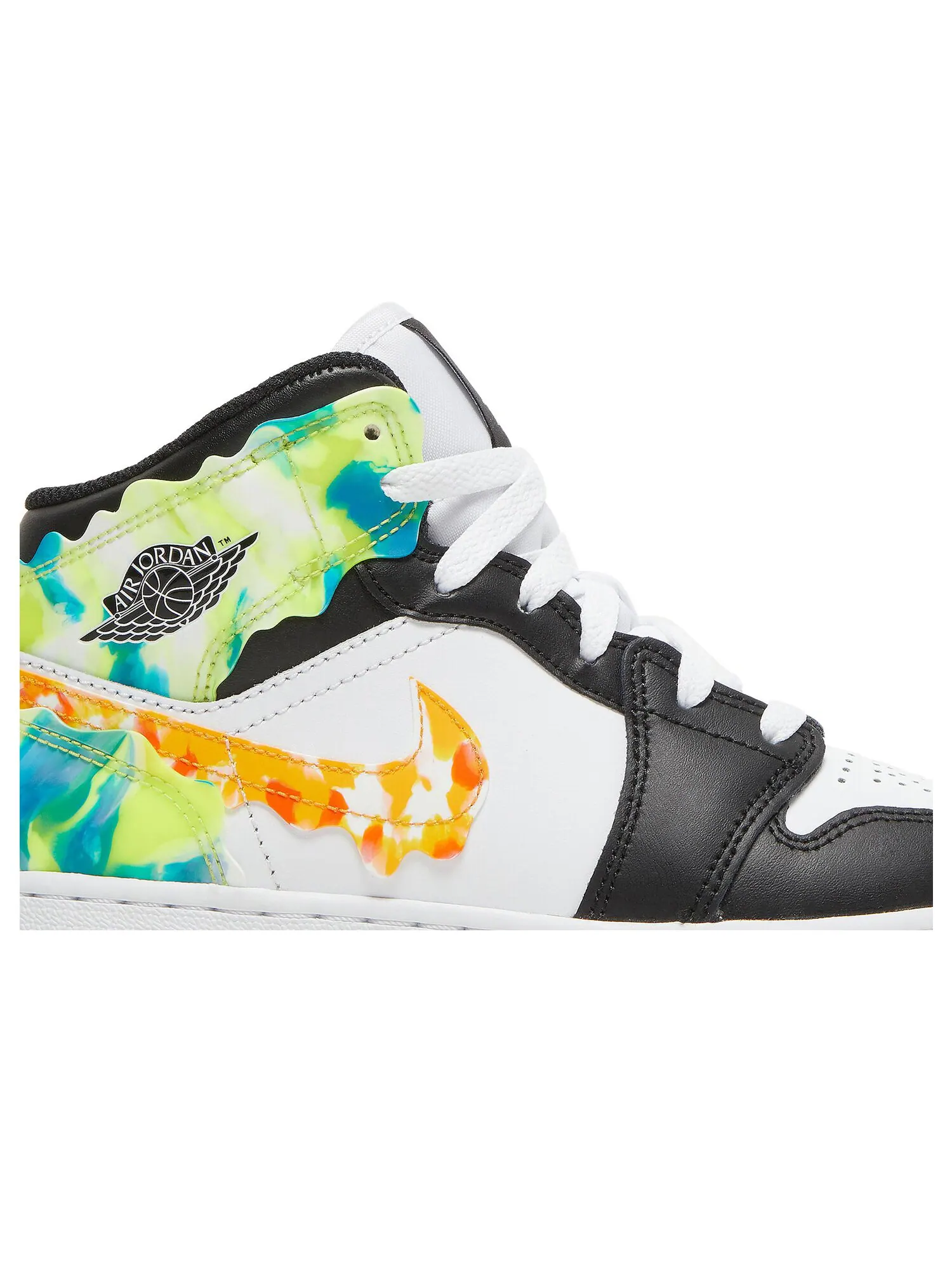 Кроссовки Nike Air Jordan 1 Mid SE GS 'Drip' — изображение 2 из 7, черный