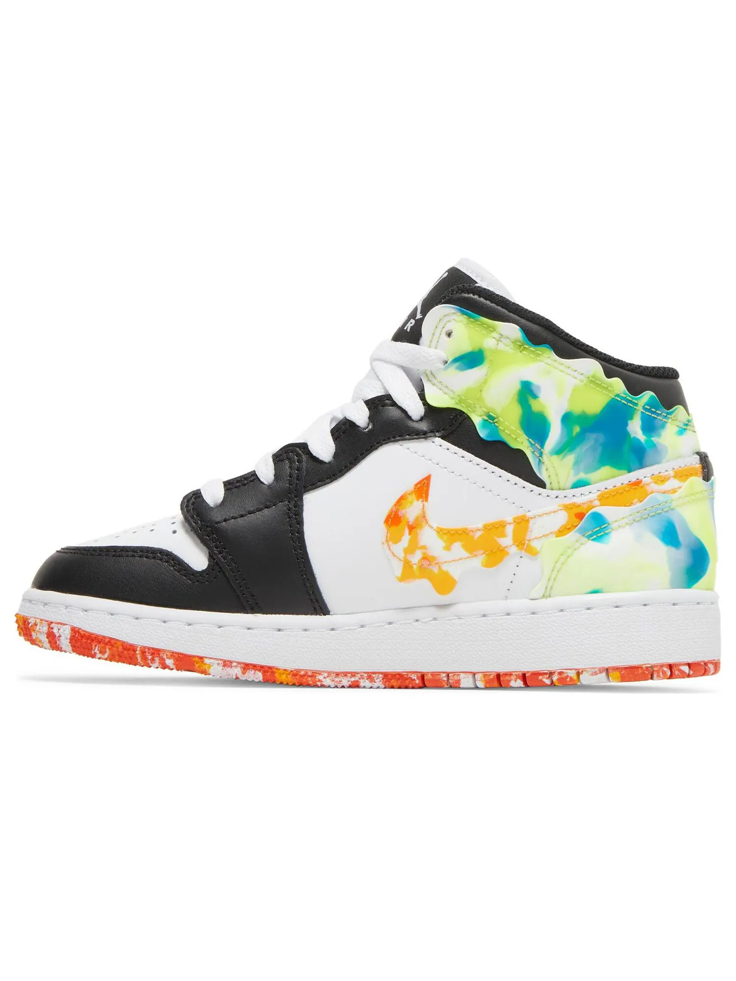 Кроссовки Nike Air Jordan 1 Mid SE GS 'Drip' — изображение 3 из 7, черный