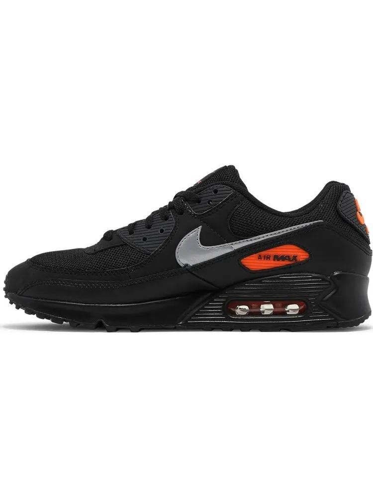 Кроссовки Nike Air Max 90 'Black Total Orange' — изображение 3 из 8, черный