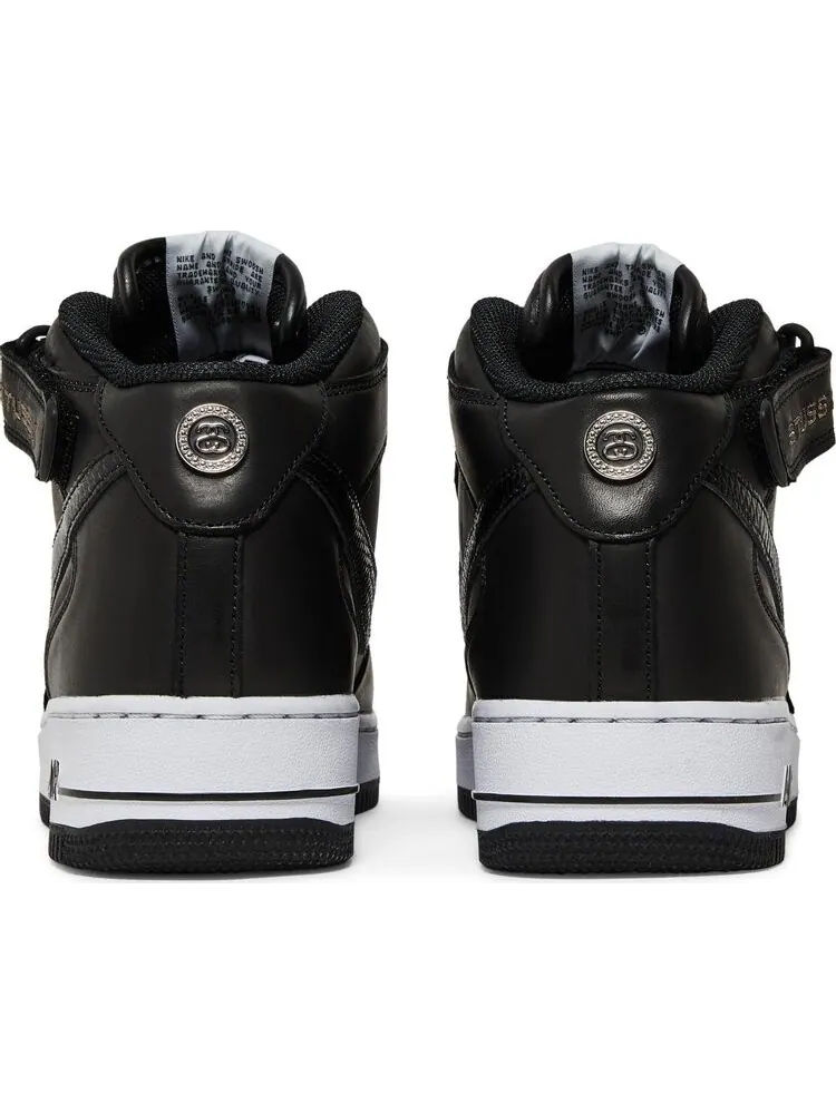 Кроссовки Nike Stussy x Air Force 1 Mid 'Black Snakeskin' — изображение 6 из 10, черный