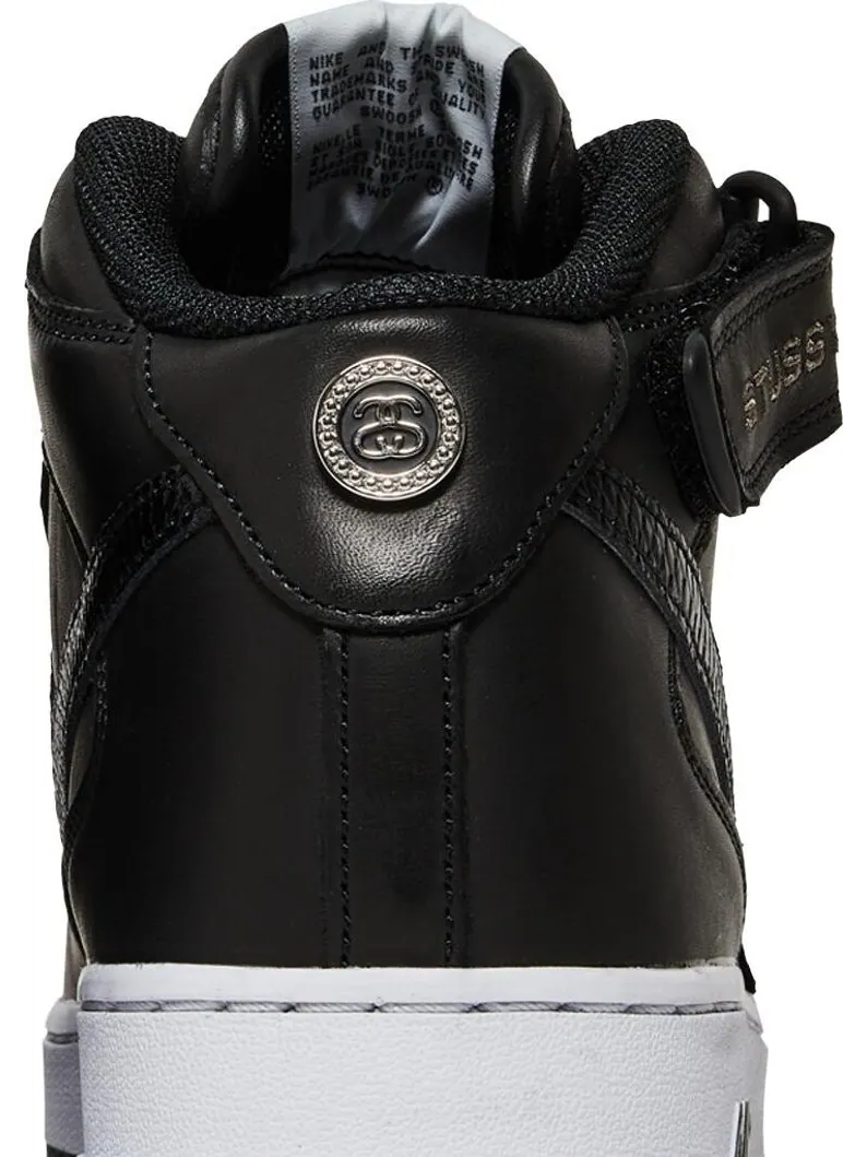 Кроссовки Nike Stussy x Air Force 1 Mid 'Black Snakeskin' — изображение 7 из 10, черный