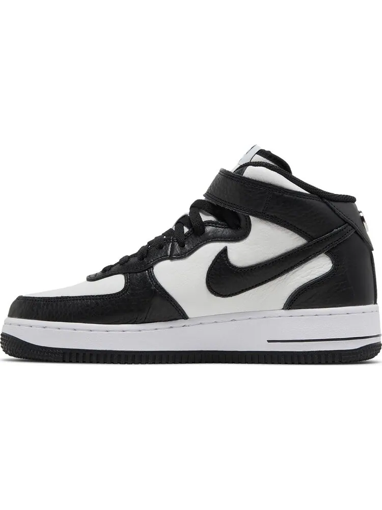 Кроссовки Nike Stussy x Air Force 1 Mid 'Black White' — изображение 3 из 8, черный