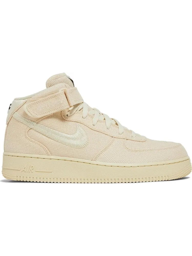 Кроссовки Nike Stussy x Air Force 1 Mid 'Fossil' — изображение 1 из 8, загар