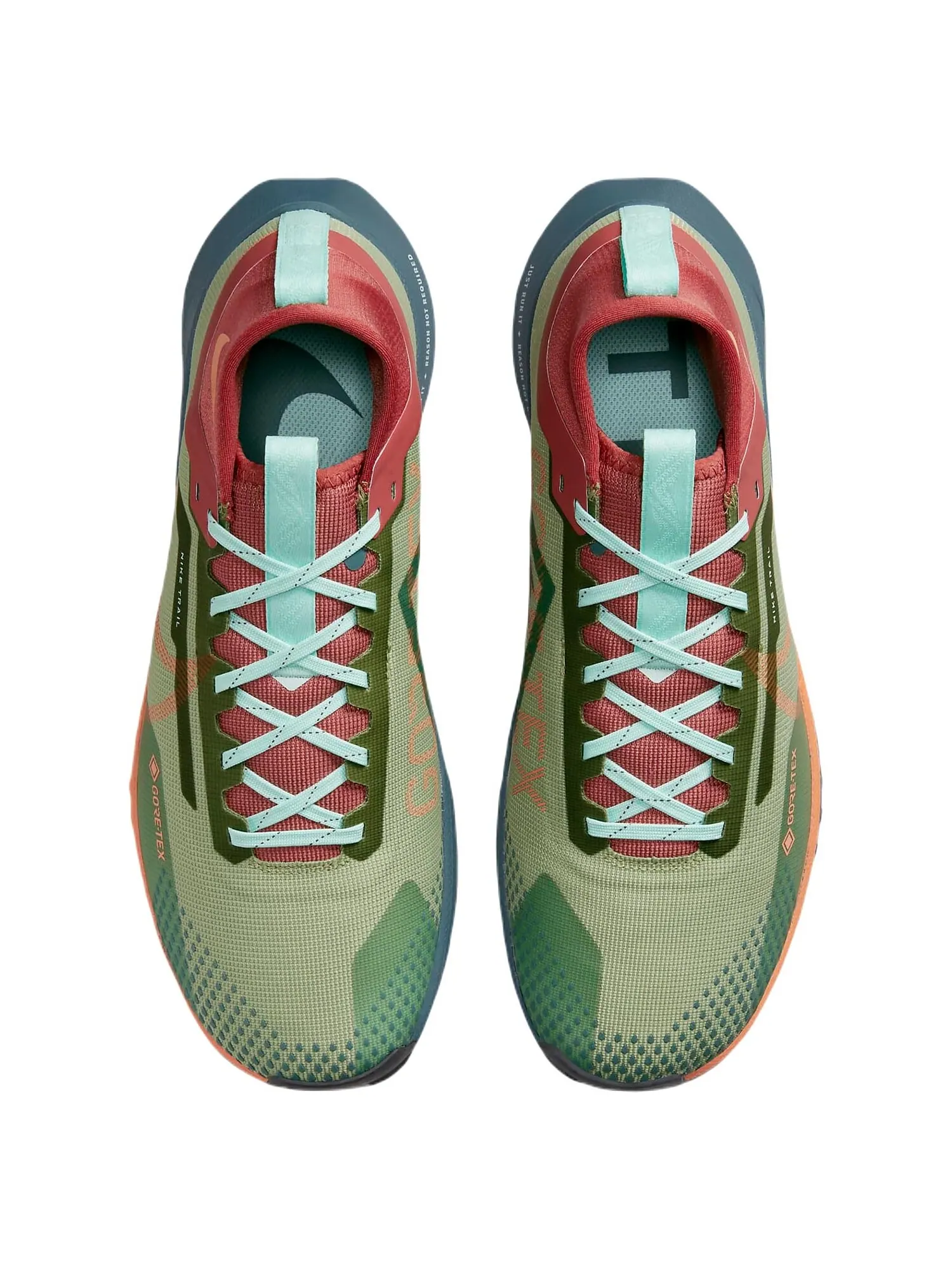 Кроссовки Nike React Pegasus Trail 4 Gore-tex — изображение 3 из 7, зеленый/оранжевый