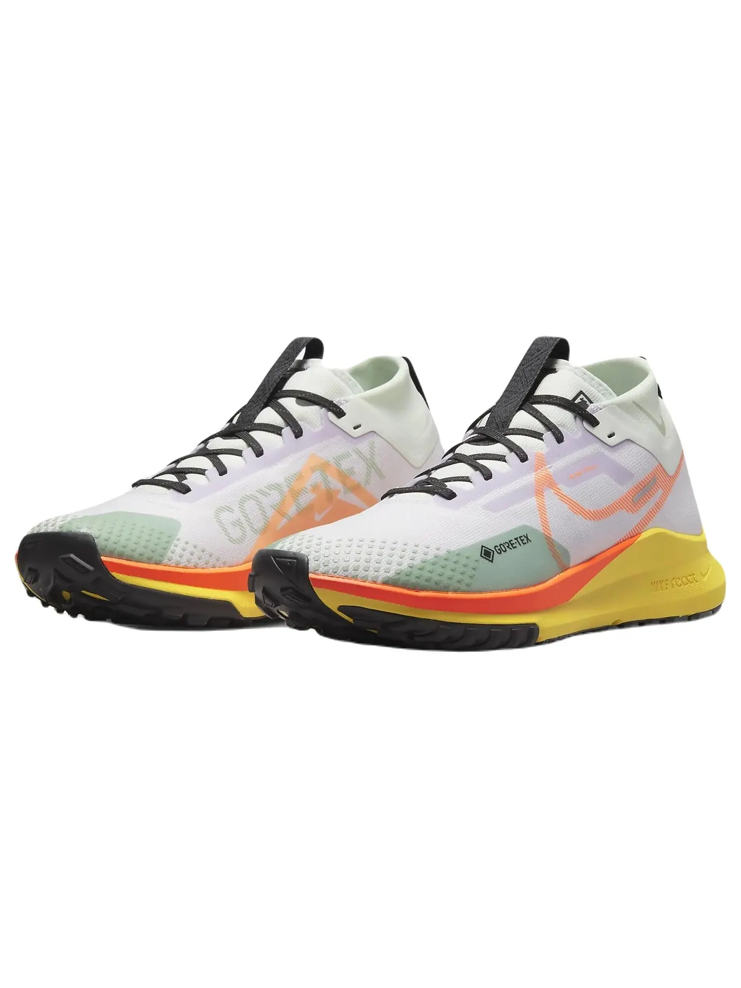 Кроссовки Nike React Pegasus Trail 4 Gore-tex — изображение 2 из 7, зеленый/оранжевый/желтый