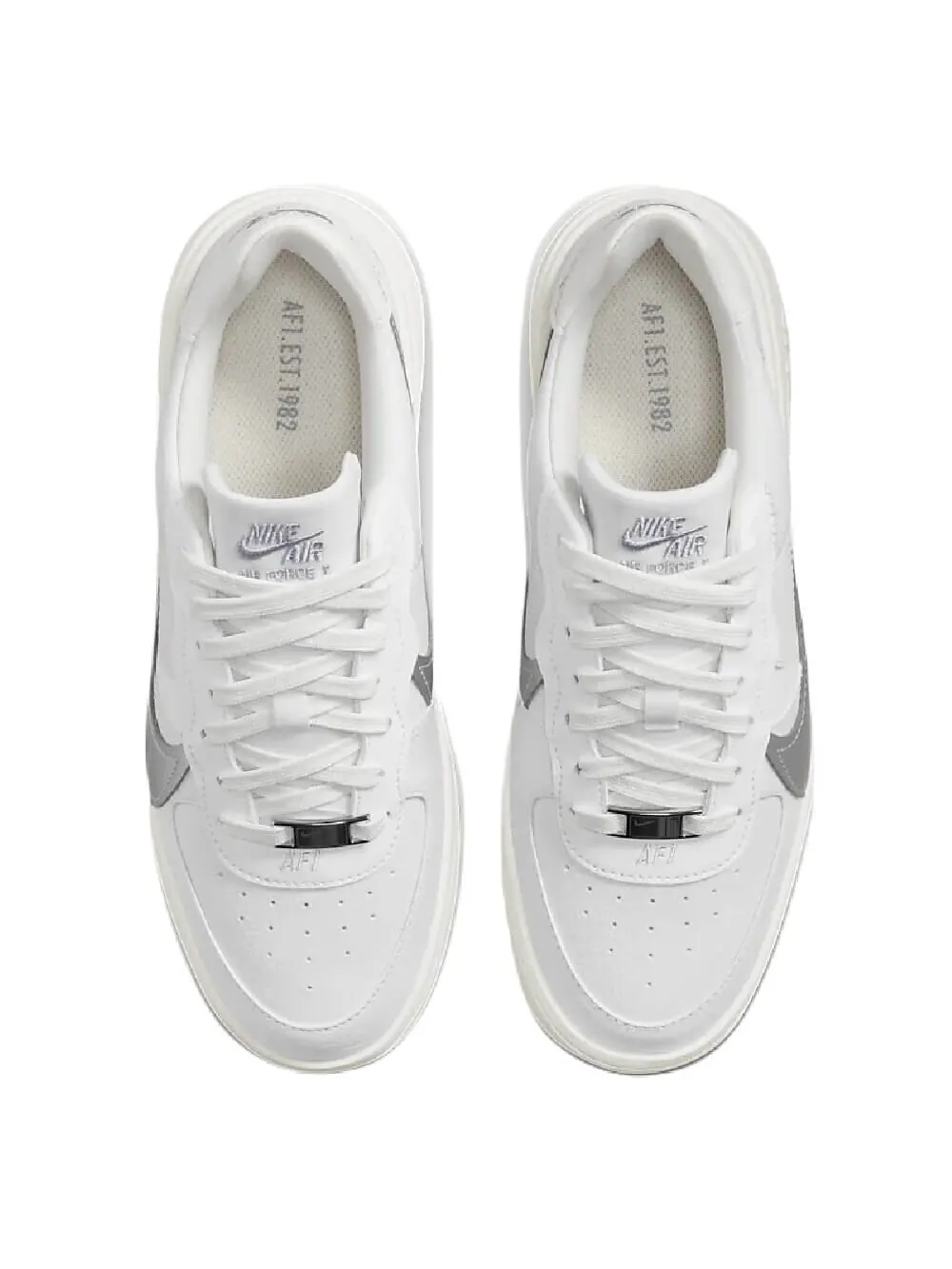 Кроссовки Nike Air Force 1 PLT.AF.ORM — изображение 3 из 8, белый/серый