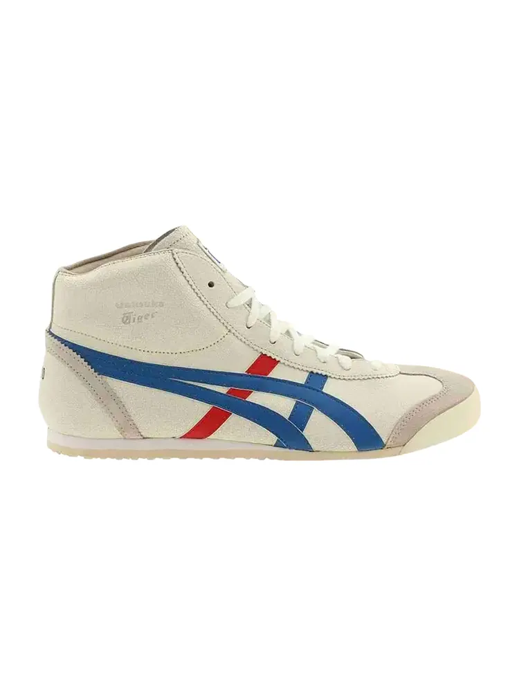 Кроссовки Onitsuka Tiger Mexico Mid Runner 'White Blue Red' — изображение 1 из 1, белый