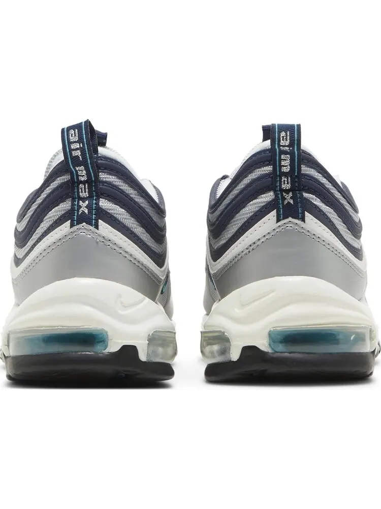 Кроссовки Nike Air Max 97 OG 'Metallic Silver Chlorine Blue' — изображение 6 из 9, серебряный