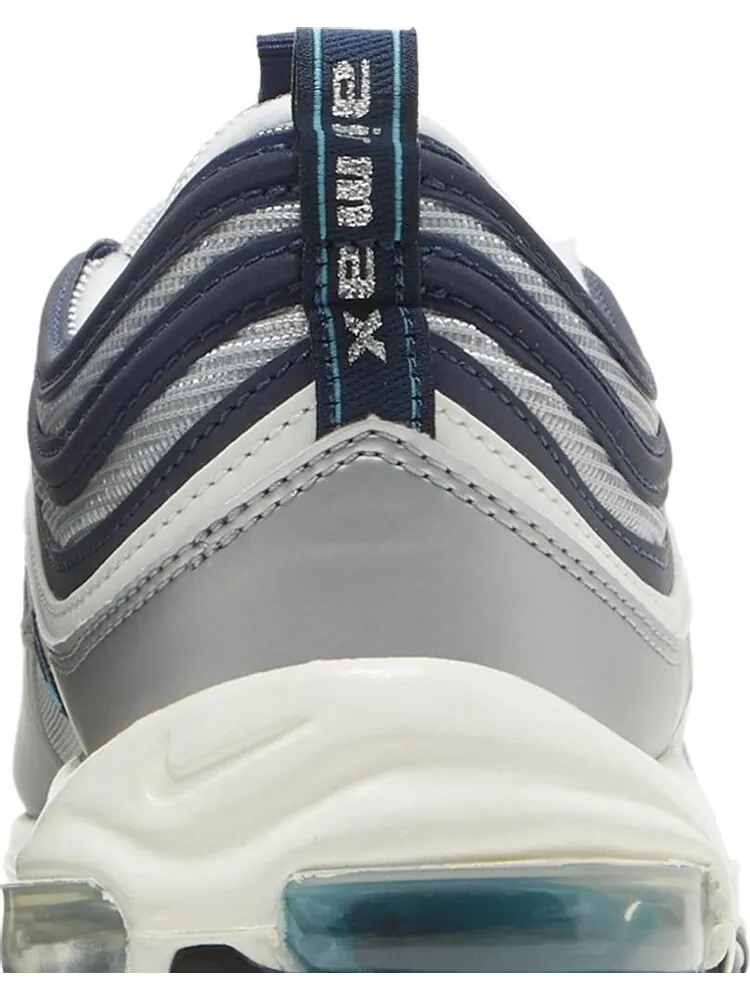 Кроссовки Nike Air Max 97 OG 'Metallic Silver Chlorine Blue' — изображение 7 из 9, серебряный
