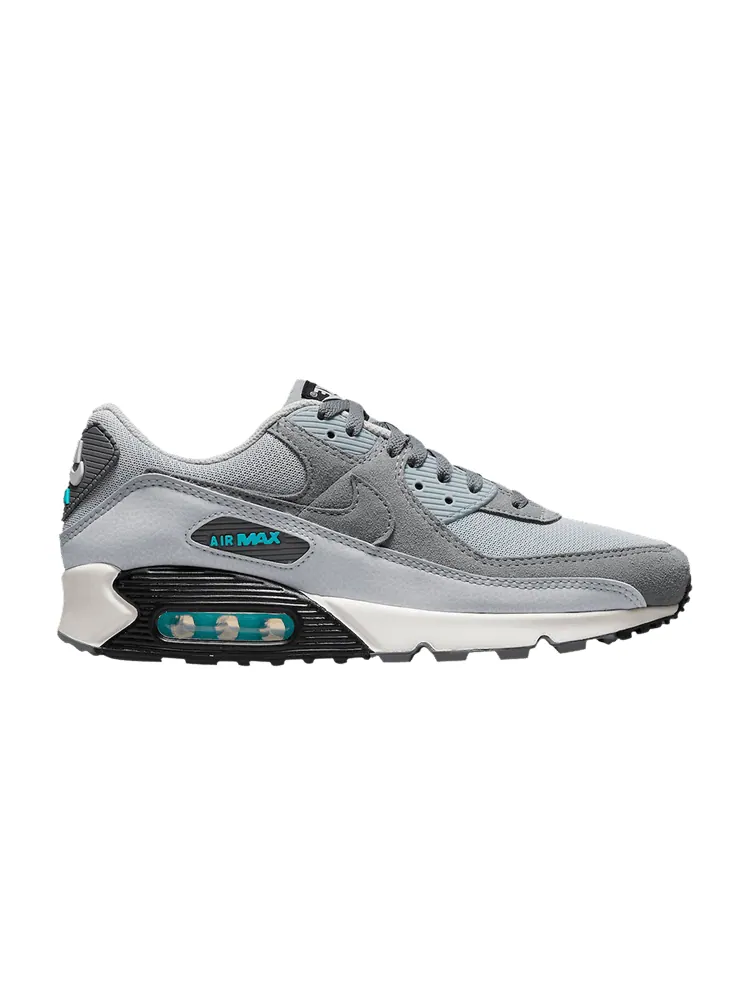 Кроссовки Nike Air Max 90 'Wolf Grey Chlorine Blue' — изображение 1 из 1, серый/белый/синий/серый